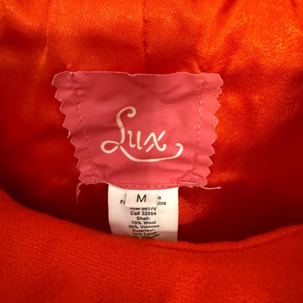 Lux Vibrant Orange Cowl Neck Coat
EUC - Picture 2 of 10